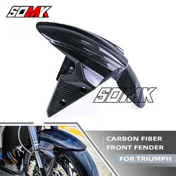 100% Carbon Fiber Front Fender Mudguard For Triumph Street Triple 765 765RS 2017-2021 Motorcycle Wheel Mud Guard Fairing Kits