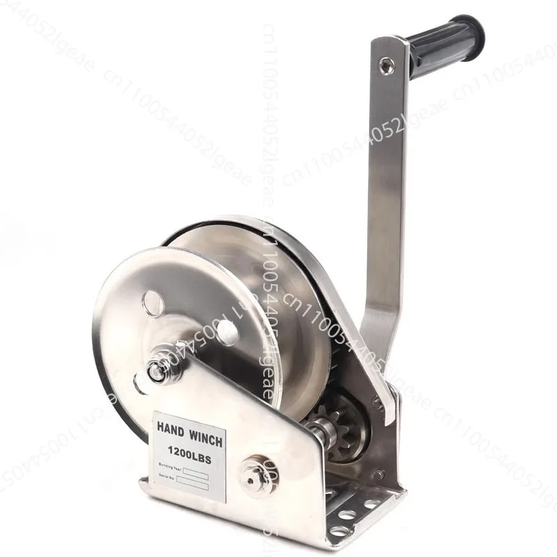 

Stainless steel hand winch 1200 pounds manual winch sewage small anti-rust crane