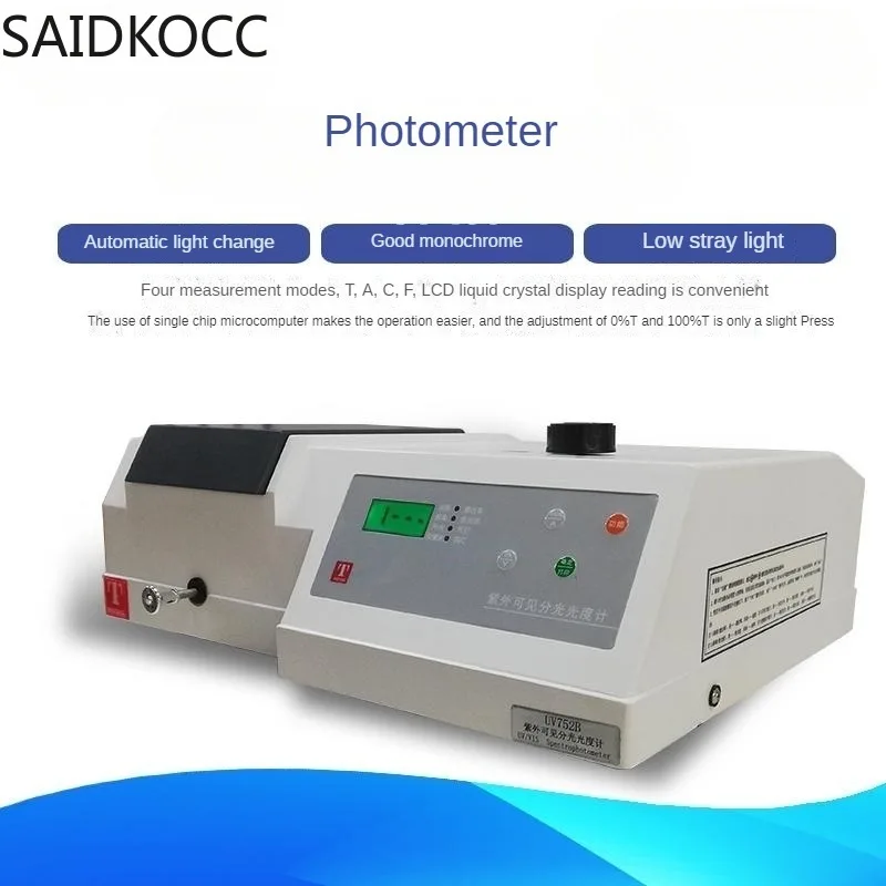 Visible Spectrometer Wavelength 330-1020nm Spectrophotometer Tester Desktop Digital Display Photometer 110V/220V Model 721