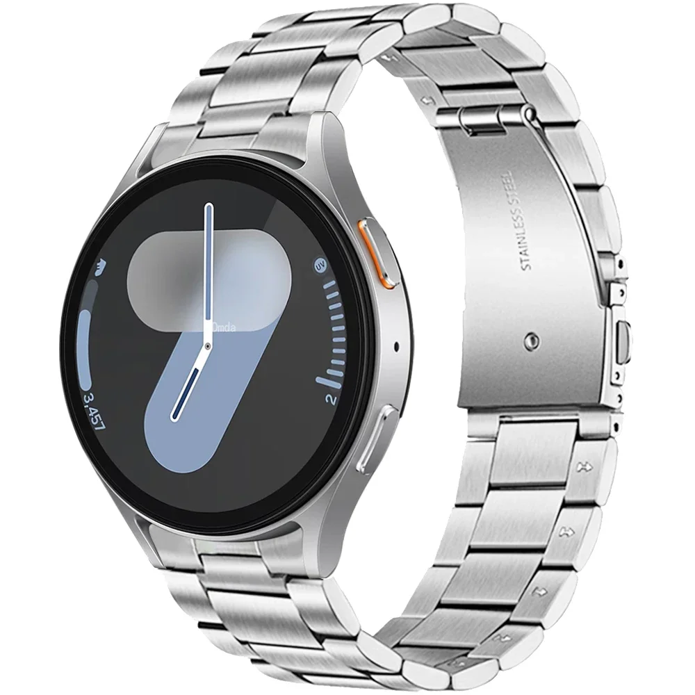 No Gaps Stainless Steel Strap For Samsung Galaxy Watch 7 6 5 Pro 40mm 44mm Bracelet Galaxy Watch 6 4 Classic 43 47mm Metal Band