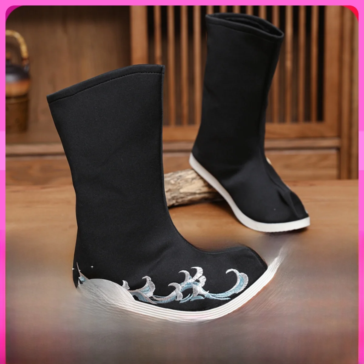 

Men's Ming Dynas Sle Heightening Boots Traditional Chinese Costume oes Flat Wedding oes Arch oes Classical Dance Fo...