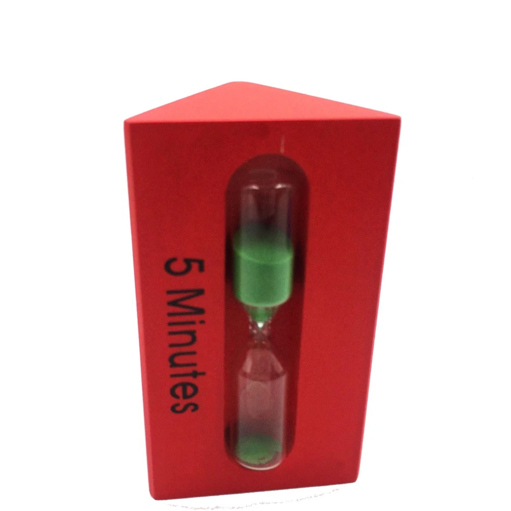 

3 5 Minutes 7 Minutes Wood Hourglass Timer For Cooking Games Exercise Red Triangle Sandglass Ornament Timer Hourglass Sand Clock