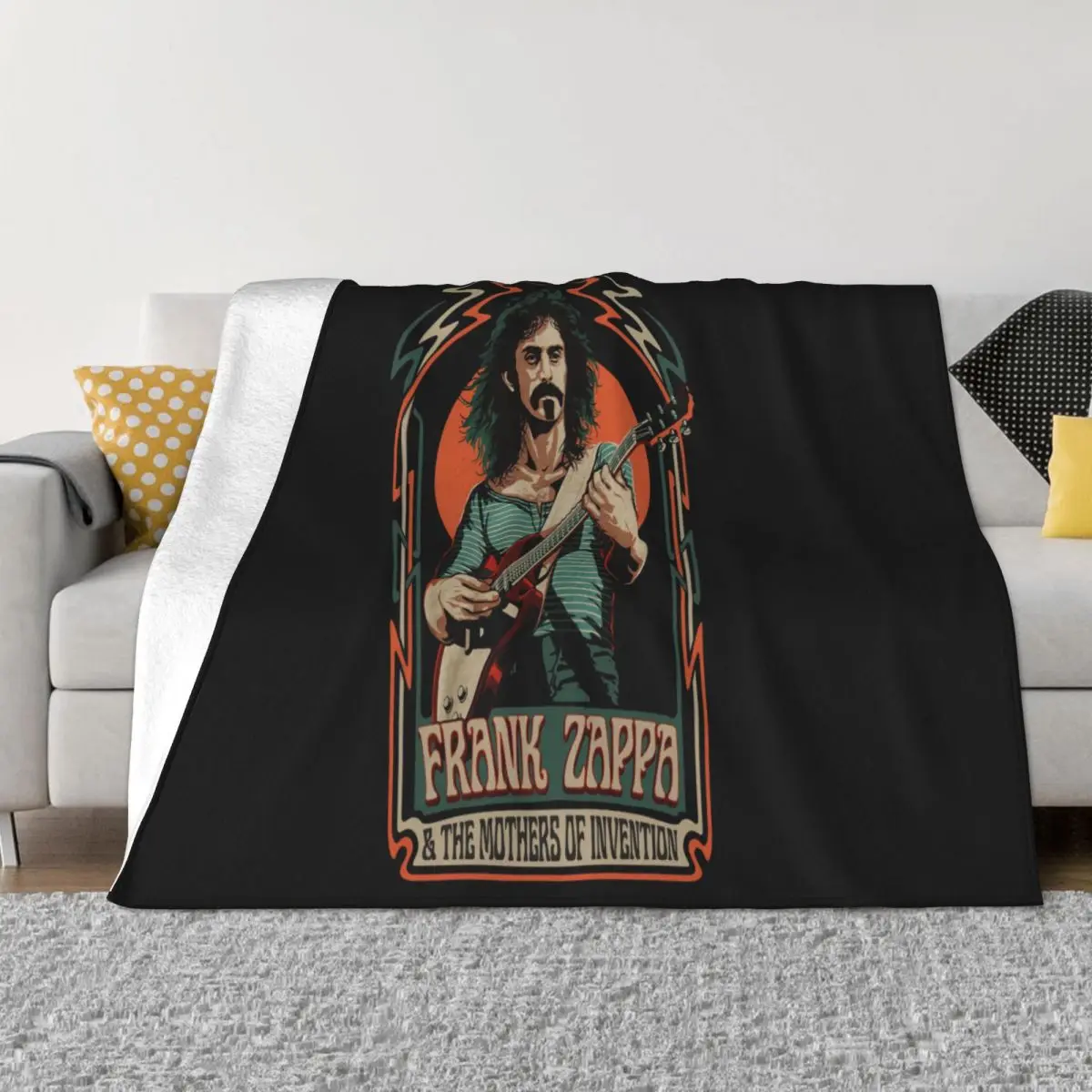 Frank Zappa The Mothers Of Invention Mens Unisex Cotton S 234Xl Bc491 Natural Throw Blanket