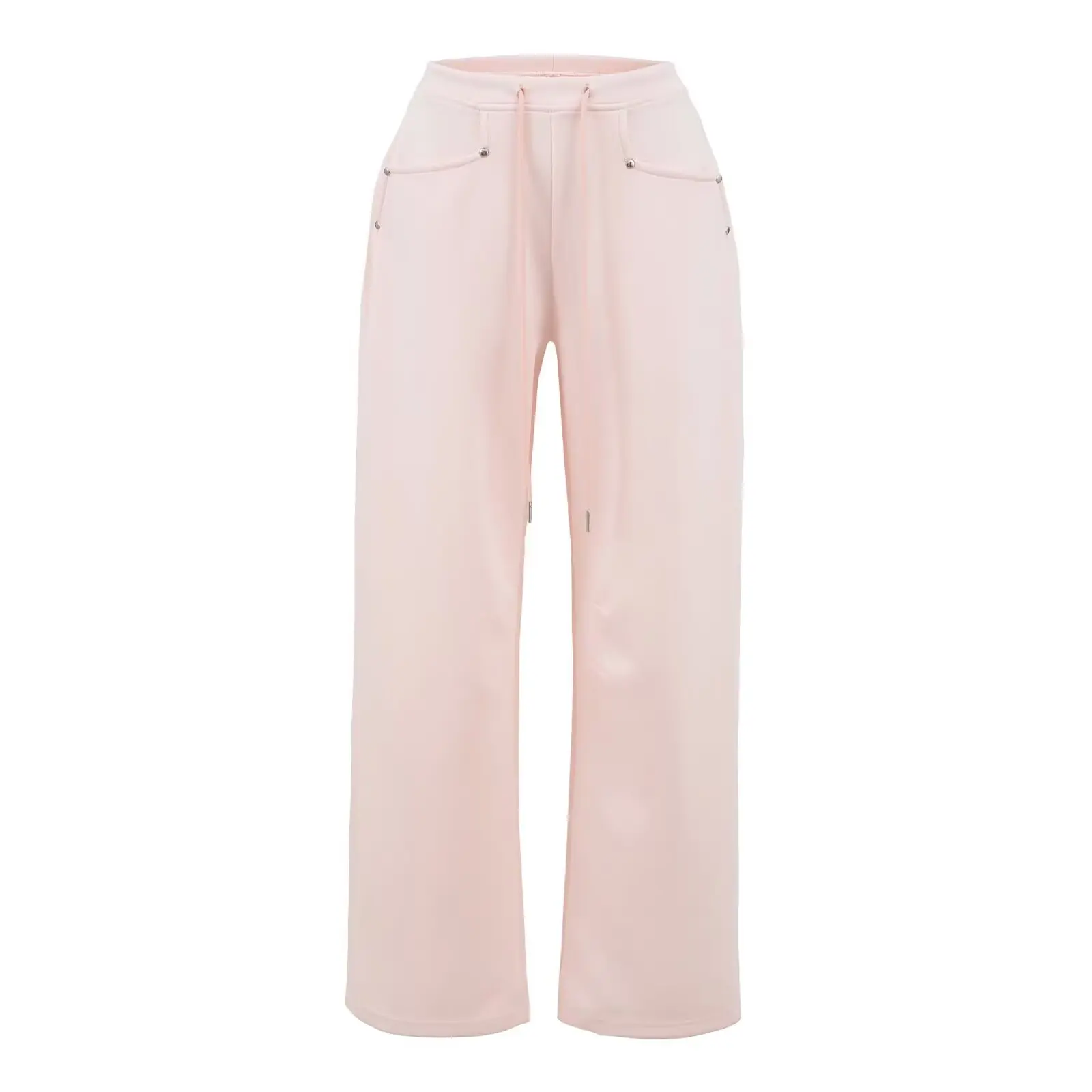 กางเกงวอร์มทรงหลวมเอวต่ำสไตล์อเมริกันย้อนยุคสำหรับผู้หญิง ใส่ได้หลายโอกาสในฤดูใบไม้ร่วง ทรงหลวมแบบกางเกงบานาน่า สไตล์ลำลอง