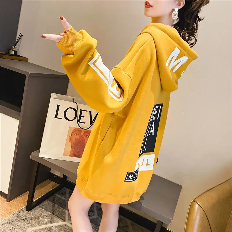 Winter Fleece Thickening Clothes Autumn New Korean Version Of Loose Coat Fashion Aesthetic Hoodies Women\'s Sweatshirt Female2024