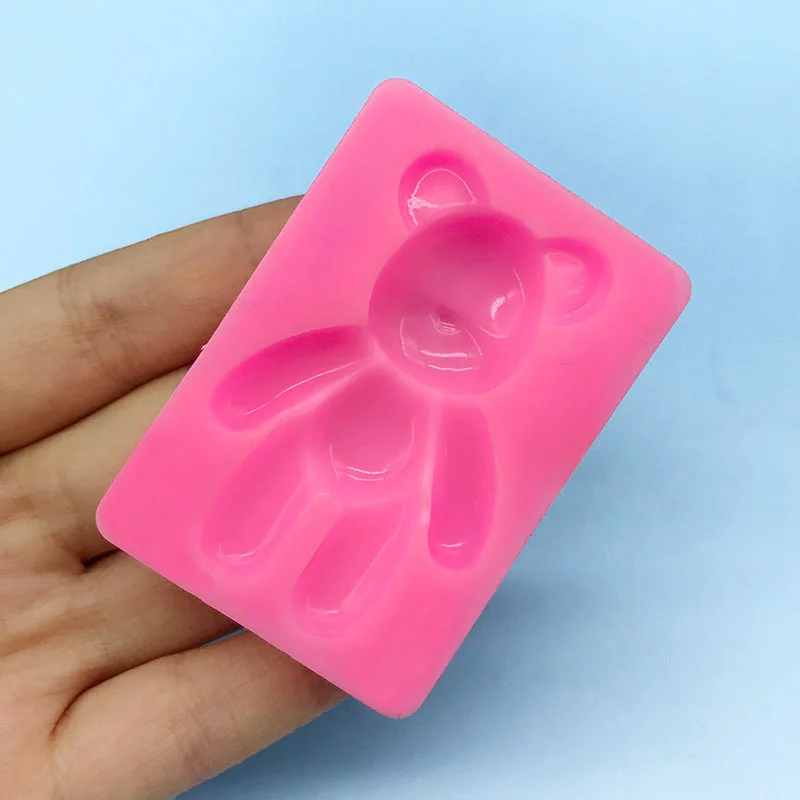 1pc New Cartoon Bear  Cake Mold Fondant Chocolate Baking Tool DIY Clay Resin Art Moulds Accessories Liquid Form