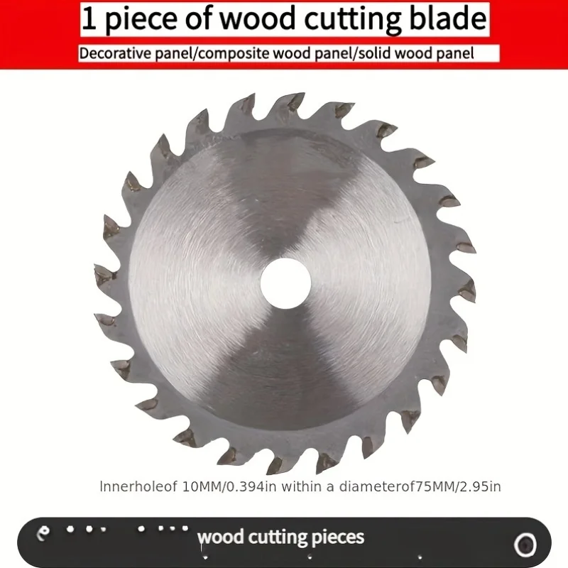 7Pcs Procut3-Inch Circular Saw Blade Set with 75mm Grinding Disc - Durable Steel Structure, Including Chain Saw Disc Blades, Me