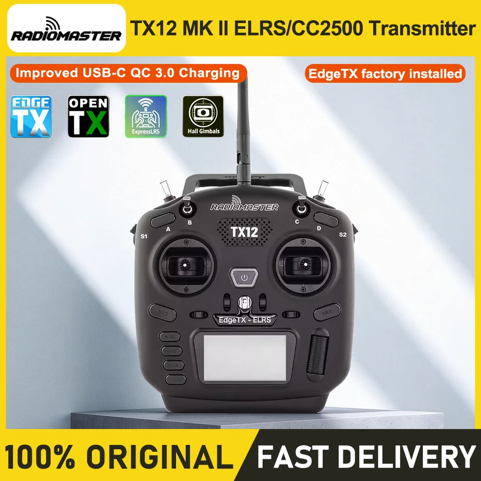 RadioMaster TX12 MKII MK2 Mark 2 Radio ELRS/CC2500 EdgeTX OpenTX