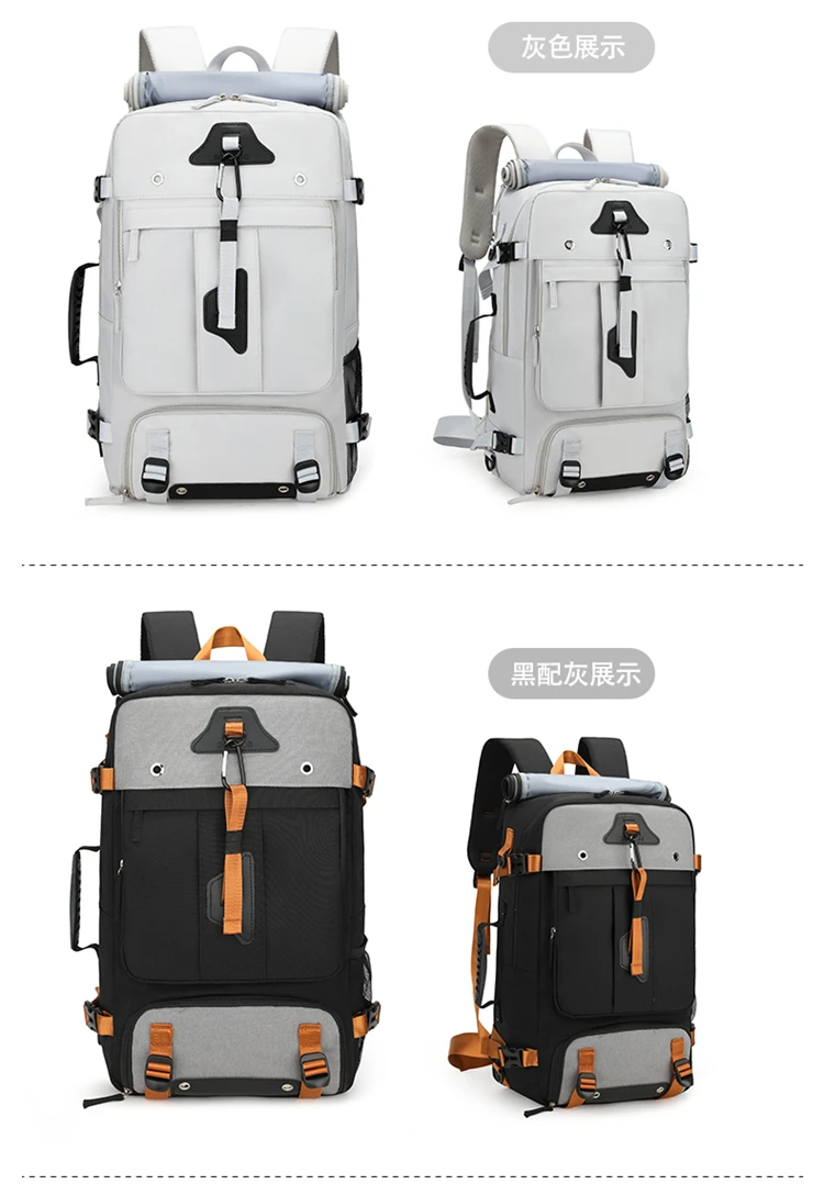 Reiserucksack, Handgepäck-Rucksack, robuste, umwandelbare Reisetasche, passend für 15,6-Zoll-Laptops für Männer und Frauen – Detail 4