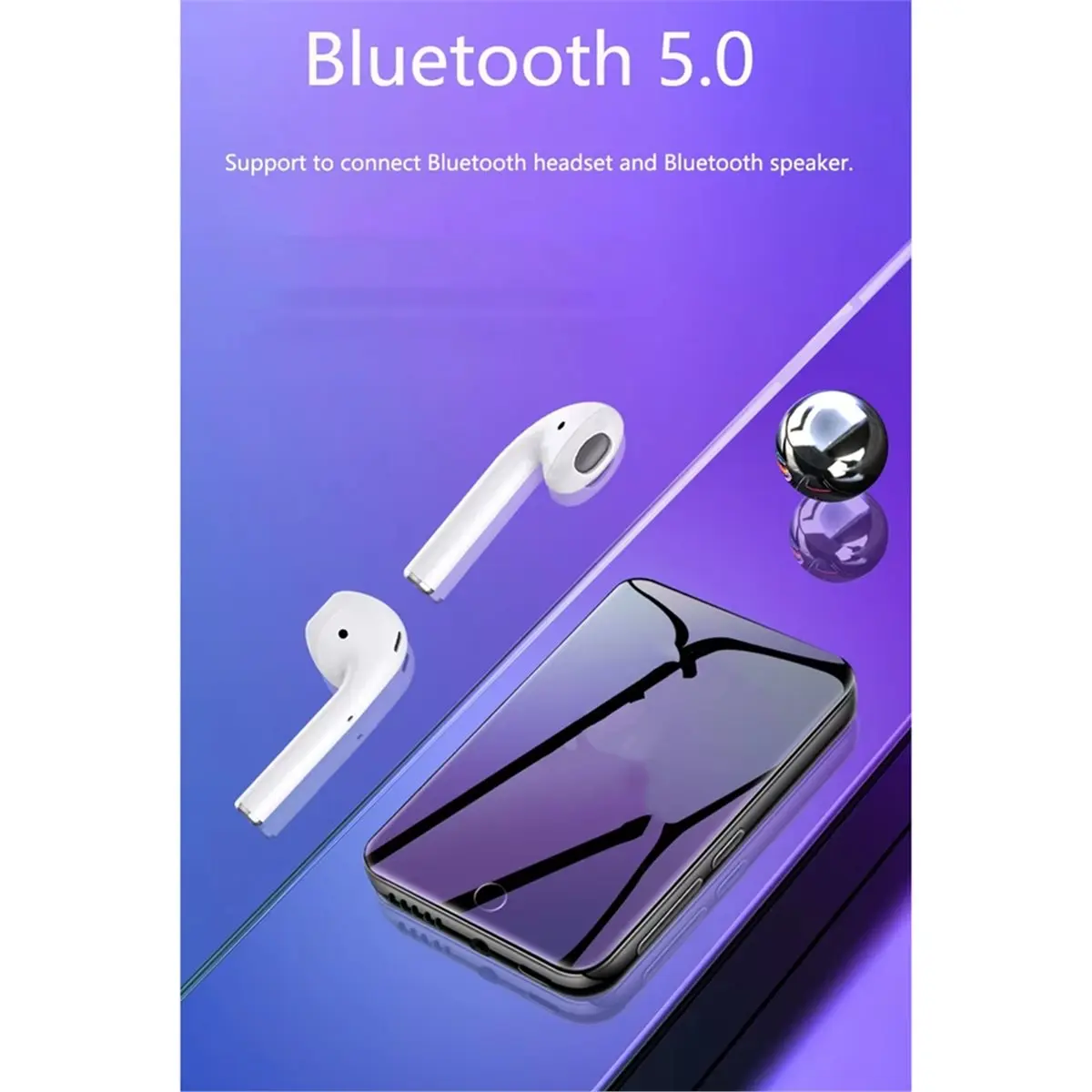 M7 Metal Bluetooth 5.0 MP3 Music Player Built-in Speaker 2.8 Inch Full Touch Screen HIFI Walkmans FM E-Book Clock