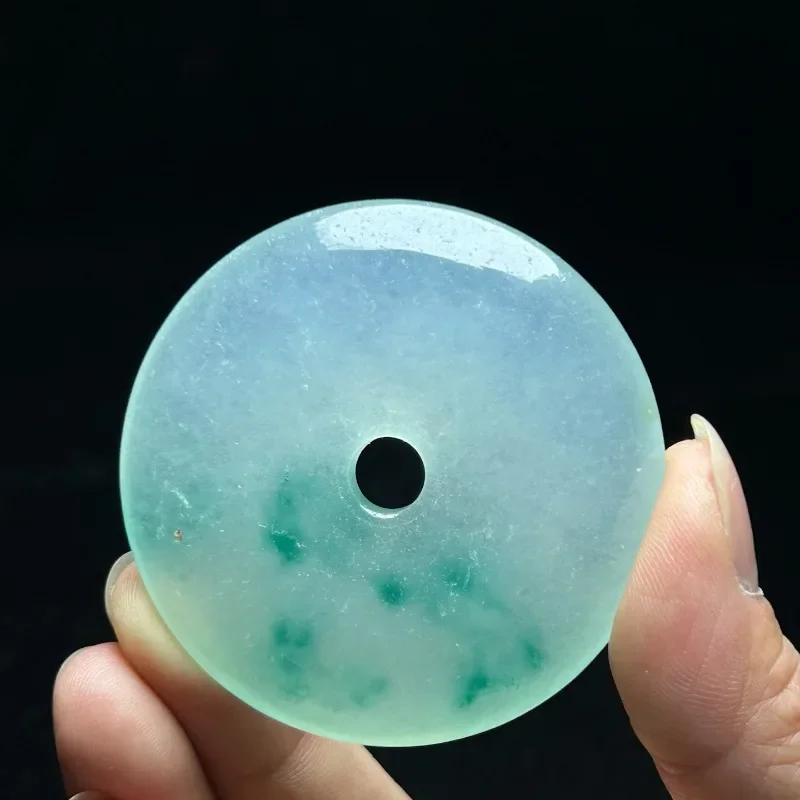 

Natural High-ice Quartzite Jade Pendant, Classic Simple Necklace Jewelry