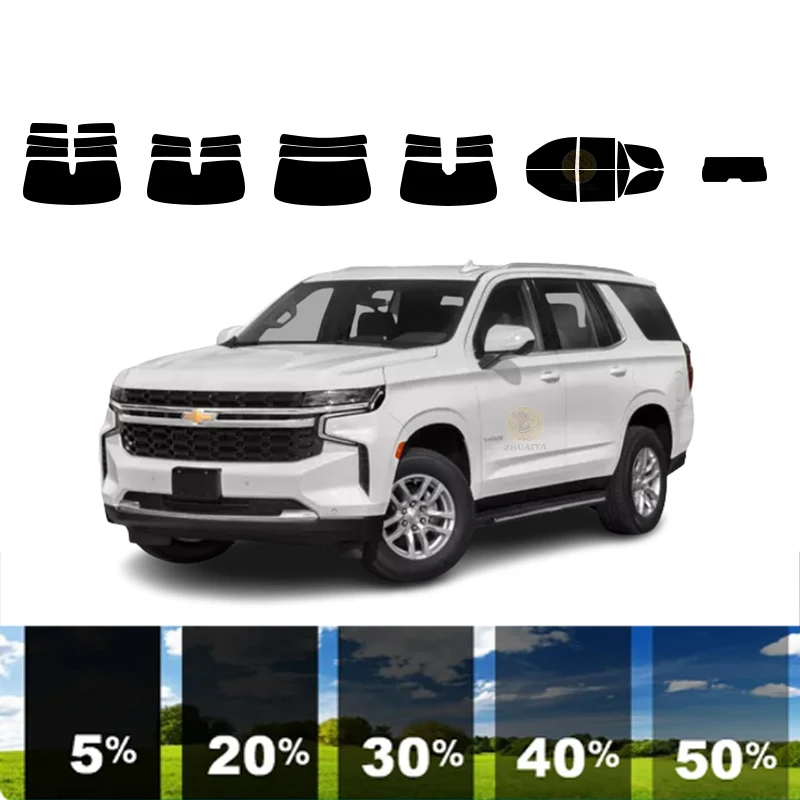 

precut Removable Window Tint Film For Car 100% UVR 5%-70%VLT Heat Insulation Carbon ﻿For CHEVROLET TAHOE 4 DR SUV 2021-2023