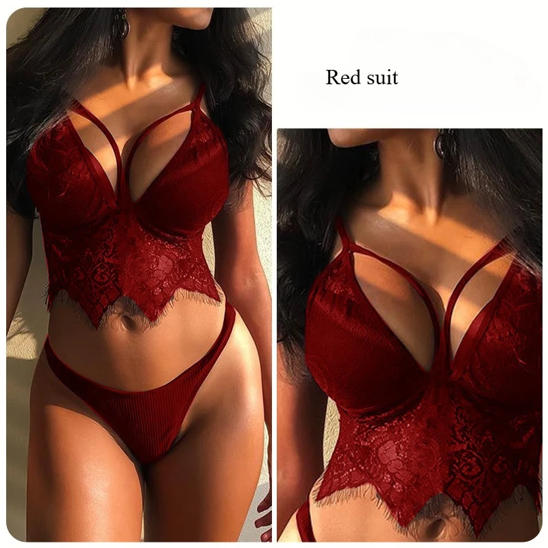 三角カップレースセクシーな女性のブラセット超薄型通気性の女性のファッショントップ快適肌に優しいソフト女性のブラセット