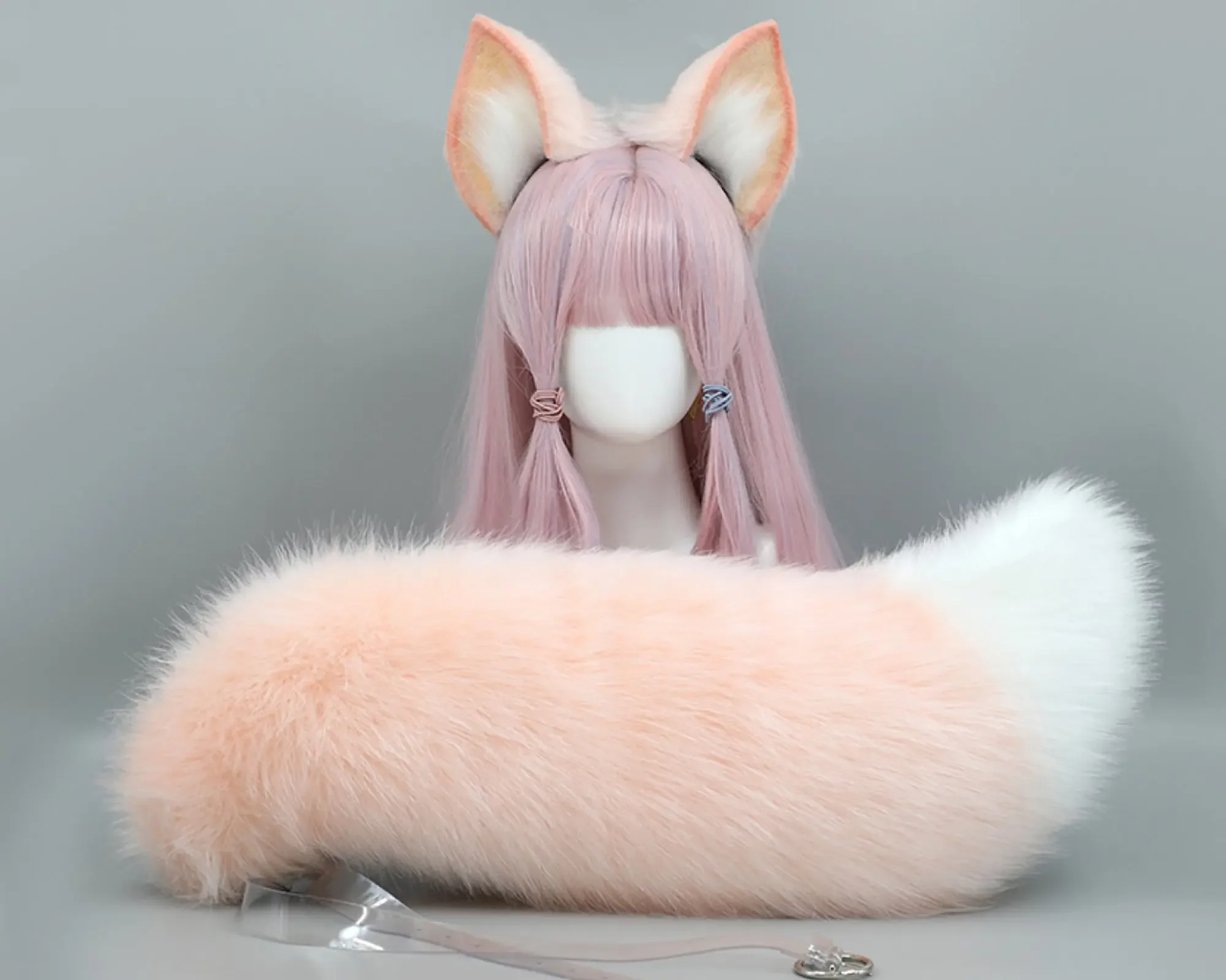 

Pink fox cat ears, cat ears, role play, pet play, Tubbo role play, kitten ears, realistic cat ears, animal ears, role play ears.