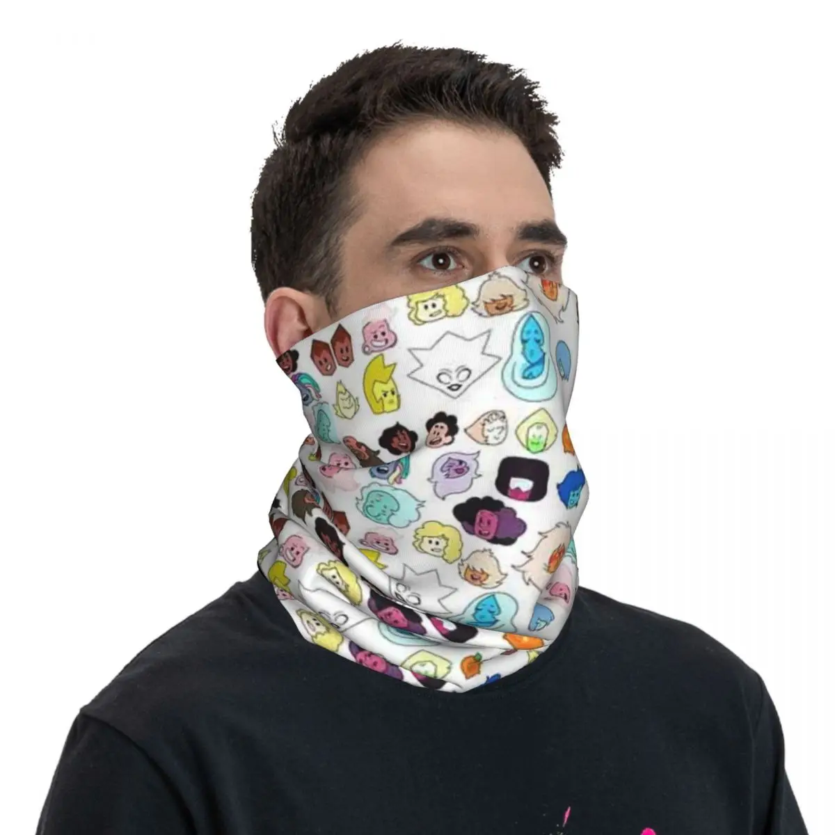 Steven Universe Heads Bandana para adultos, cubierta de cuello estampada, bufanda envolvente multiusos, máscara facial para correr, Unisex, a prueba de viento