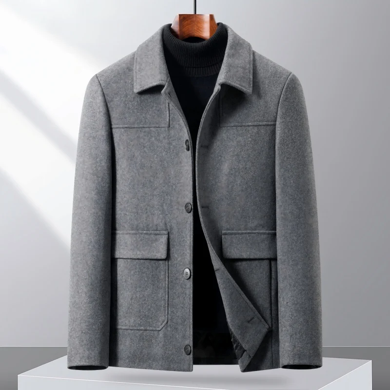 2026 2026 New Model Men's Woolen Jacket with Lapel, Casual Business Style, Thickened and Warm - Aliexpress Deal