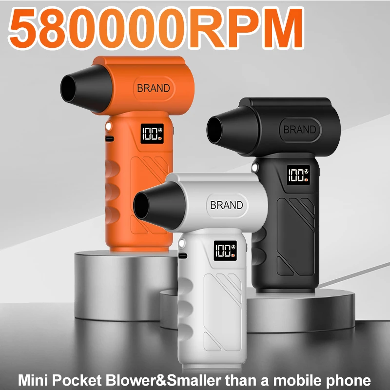 

Мини-вентилятор карманного размера, турбовентилятор с частотой вращения 580 000 об/мин, портативный беспроводной пылесос, снегоуборщик, многофункциональные инструменты для уборки.