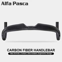 Alfa Pasca-Ultralight Carbon Road Handlebar 400/420/440mm Bike Racing Carbon Handles Bar for Bicycle Accessories New  Handlebars