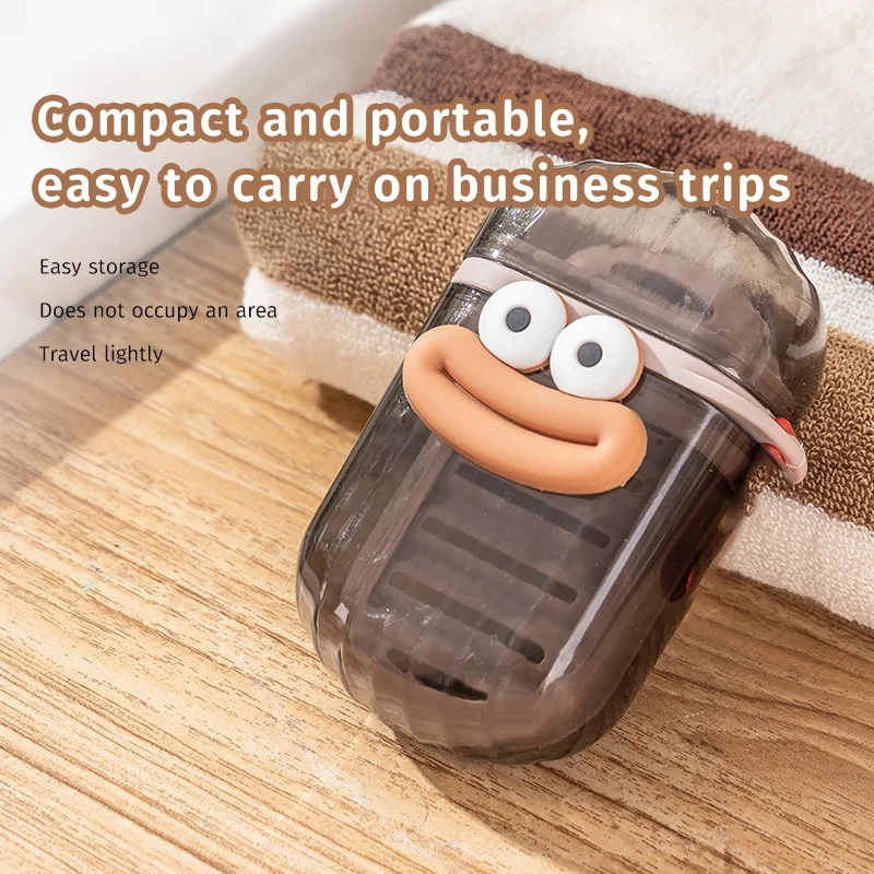 

Cute Travel Soap Box With Lid High-Quality Plastic Household Storage Accessories Creative Portable Soap Box Sealed Drainage Pipe