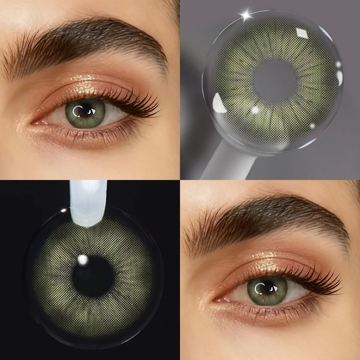 Visuashow 2 Stück Blaue Farblinsen für Myopie mit Stärke, Jährlich Tragbar, Rezeptpflichtig, Kleine Pupille. Weiche Kosmetiklinsen, angenehm zu tragen, für natürlichen und schönen Blick – Detail 5
