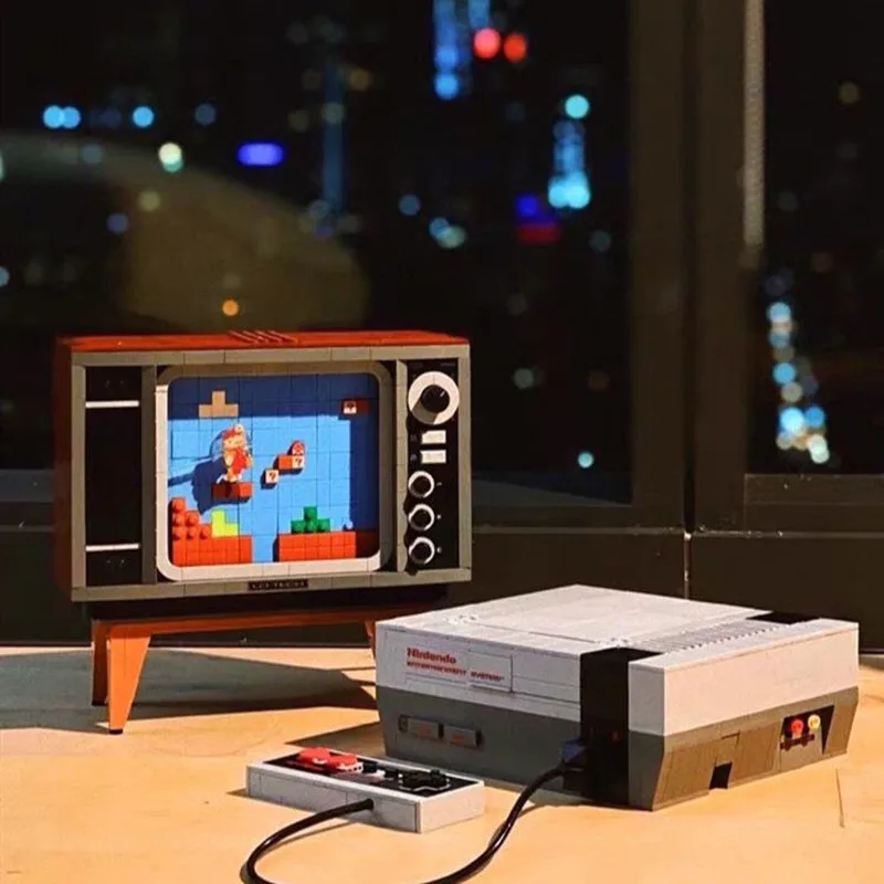 

2646 pieces of electronic game bricks; TV game blocks; action figures; educational toys for children; 71374 NES model; toy