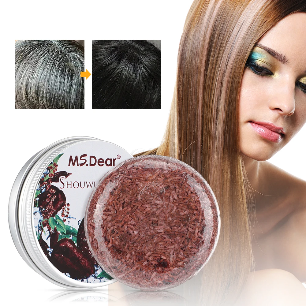 Soap Hair Darkening Shampoo Bar Repair Gray White Hair Color Dye Face Hair Body Shampoo Natural Organic Hair Conditioner