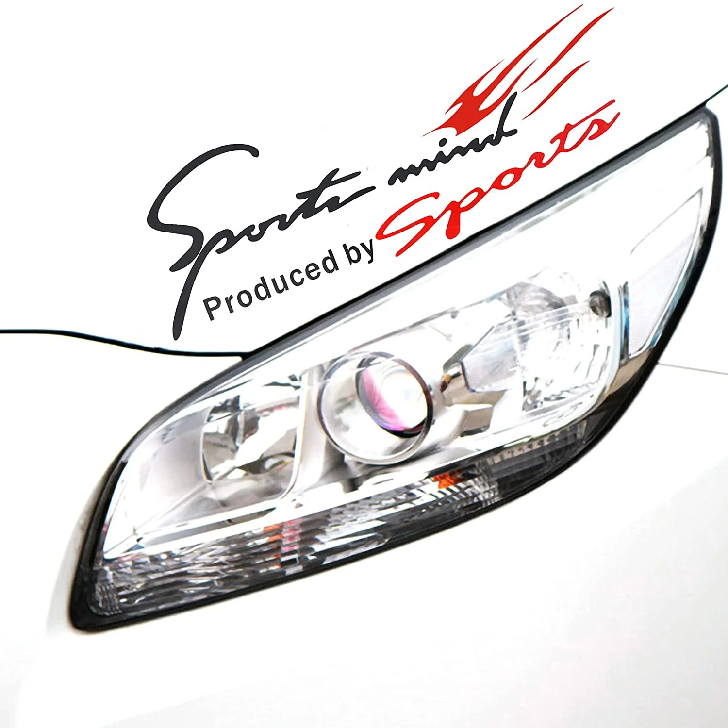 

Voroly Sports Car Front Cover Sticker Auto Light Eyebrow Reflective Decals Bumper Body DIY Vinyl