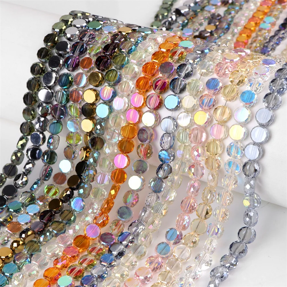 4X8mm Rondelle Faceted Austrian Crystal Glass Bead Loose Spacer Flat Beads for Jewelry Making DIY Bracelet Necklace Wholesale