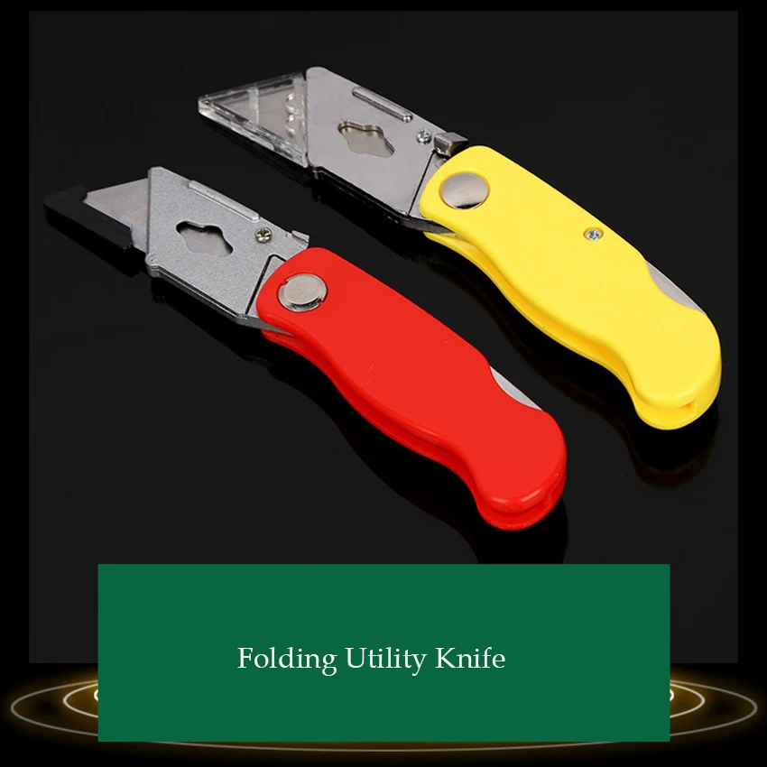 سكينة قابلة للطي من الفولاذ الكربوني العالي مع 5 شفرات حادة، سكينة أدوات مكتبية لأعمال النجارة والتخييم في الهواء الطلق والتنزه #6