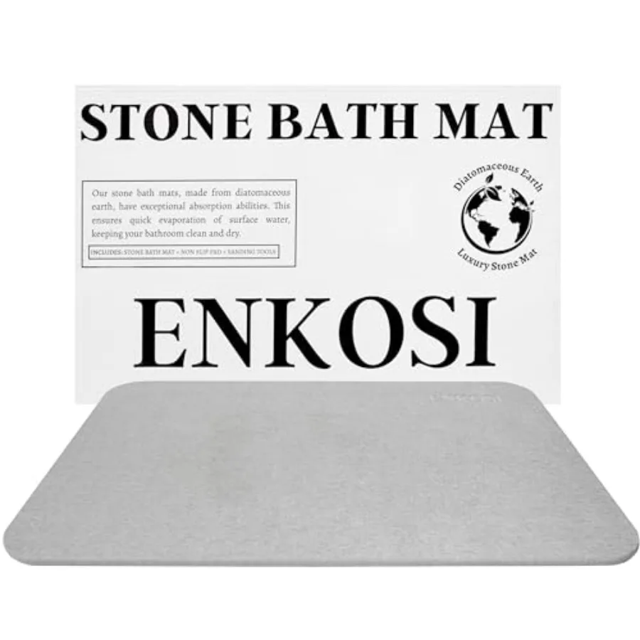 

Каменный коврик для ванной из диатомита, быстросохнущий, нескользящий, влаговпитывающий, уникальный, светло-серый