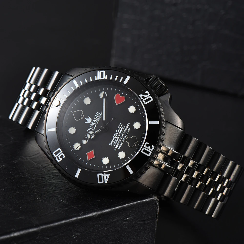 Oumashi 41mm 007 Men's Watch New Men's Luxury Automatic NH35 Watch Movement Sapphire Crystal Stainless Steel Waterproof Watch