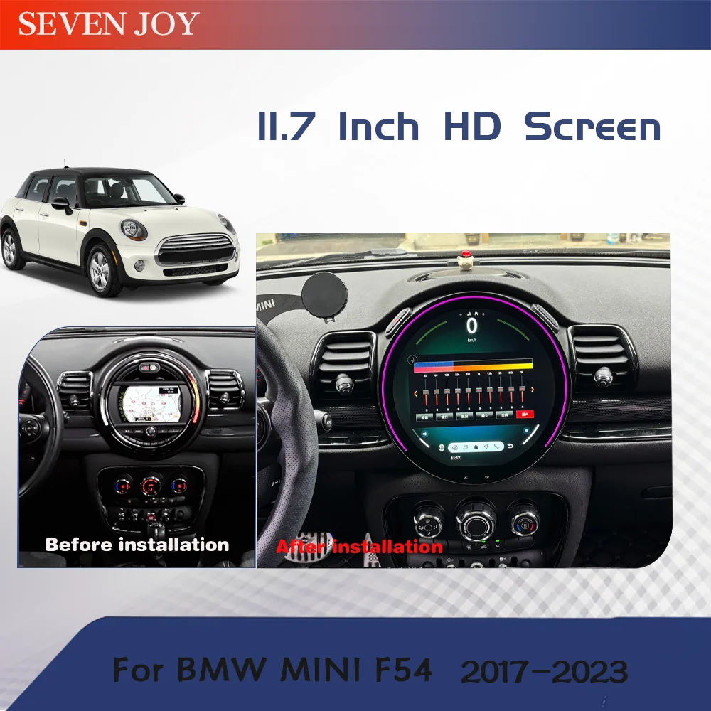 11,7 ''Android Auto Radio Für BMW MINI F54 2017-2023 Stereo Upgrade Touchscreen Drahtlose CarPlay/Android Auto/GPS Navigation