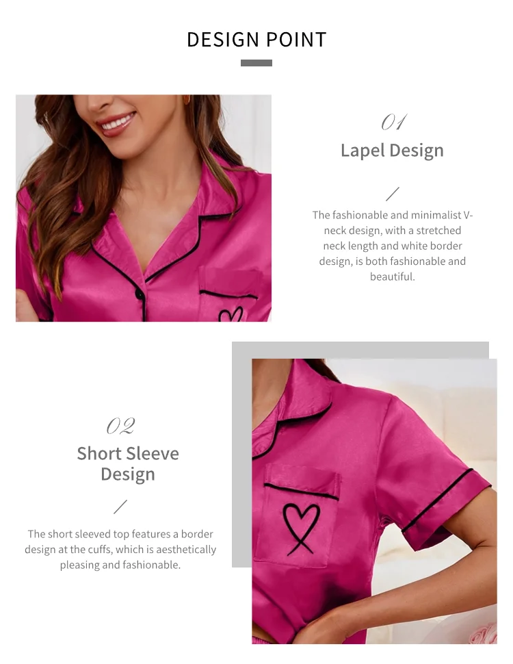 Women's Button-Down Short-Sleeve Top & Shorts Pyjamas