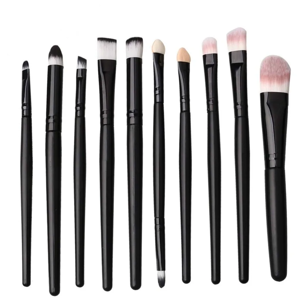 Make-up kwasten Make-up kwastenset 20-delig Professionele gezichtseyeliner voor foundation Blush Concealer Oogschaduw met reizen Zwart