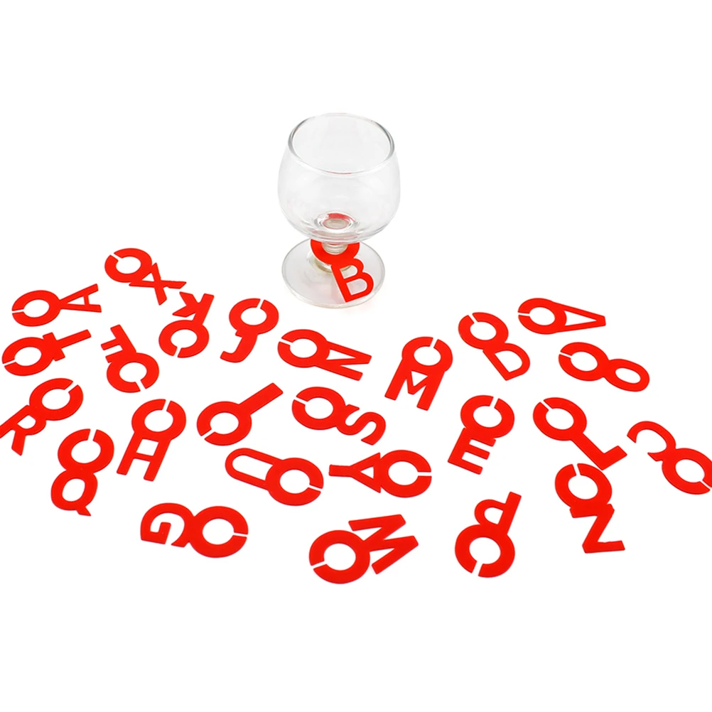 

26 Pcs Glass Label Sticker Marker Alphabet Markers Cup Silicone Letter Recognizer