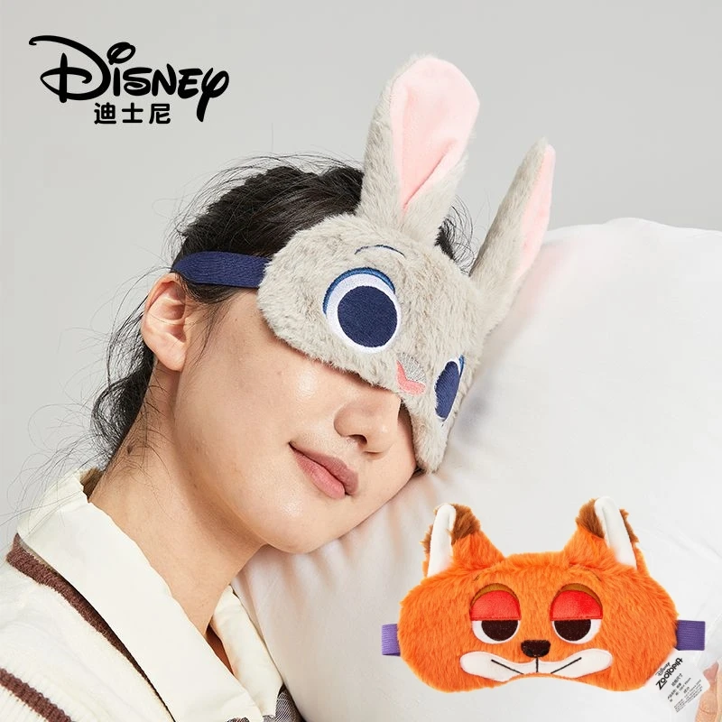 Anime Disney Judy Hopps Eye Mask Cartoon Cute Office Sleeping Lunch Break Soft Eye Patchs Plush Blackout Eyepatch Kids Gift