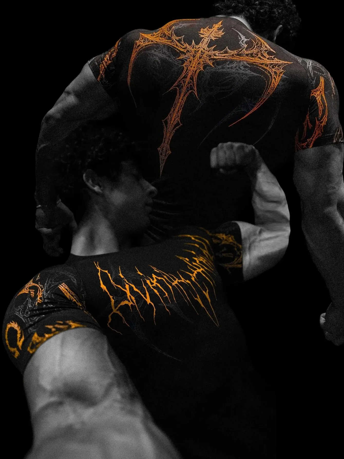 الشباب جولة الرقبة رياضة قصيرة الأكمام المطبوعة ضغط الرياضة اللياقة البدنية الخريف منتج جديد للجنسين تي شيرت التجفيف السريع تنفس #3