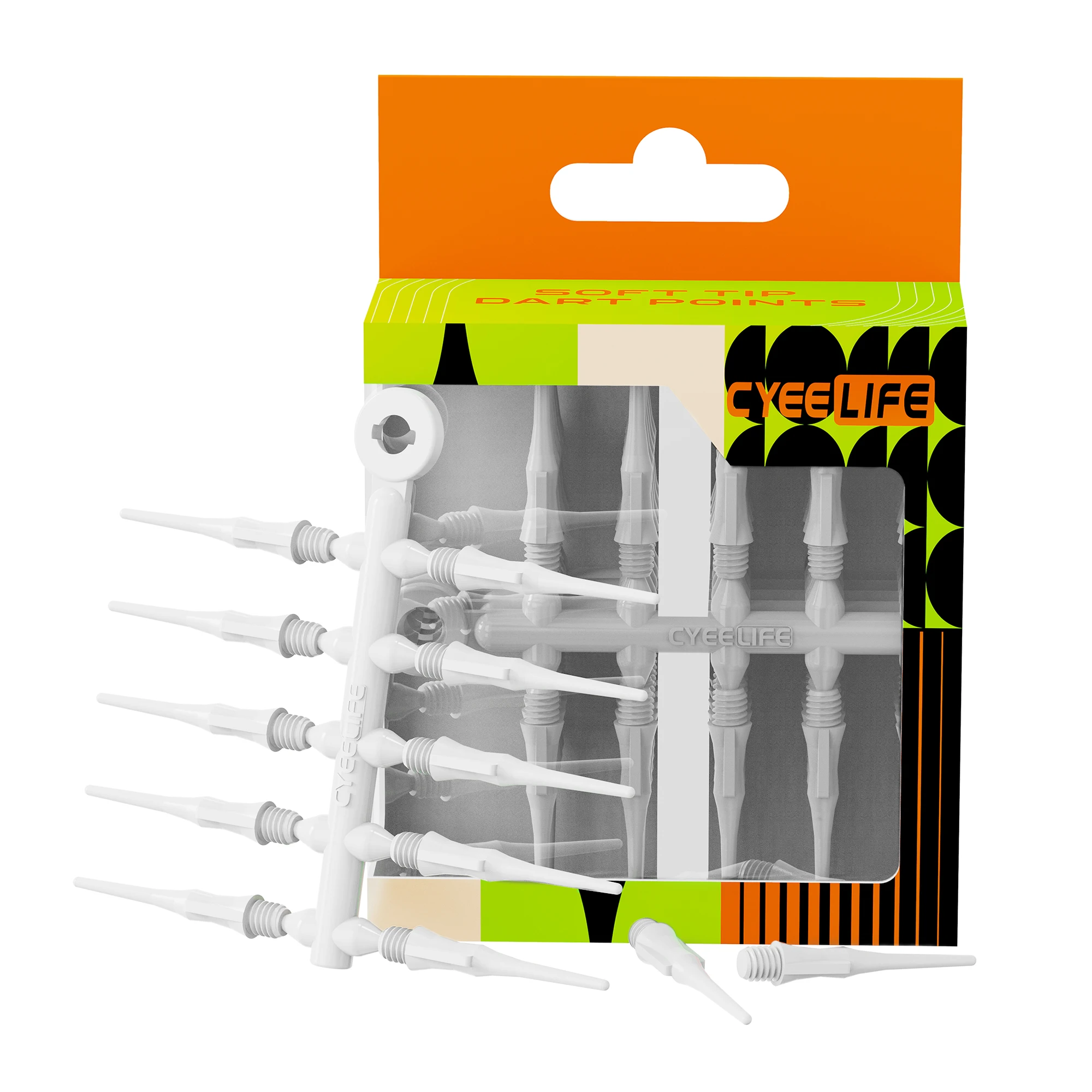 

Cyeelife 50pcs Soft Tip Darts Replacement, 2BA Standard Plastic Dart Points for Electronic Dartboard, Repair Tool Accessories