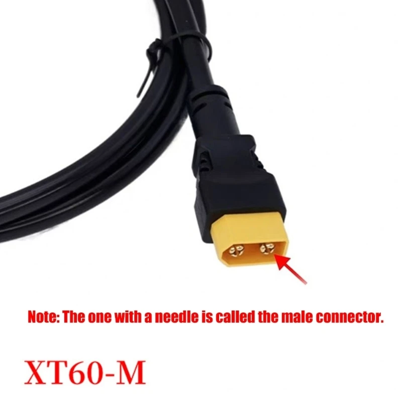 Solar Charging Wire for Energy Storage Gear, 14AWG 1.5M Male to Female Cable with Molded Housing, Easy Routing Form, and Daily