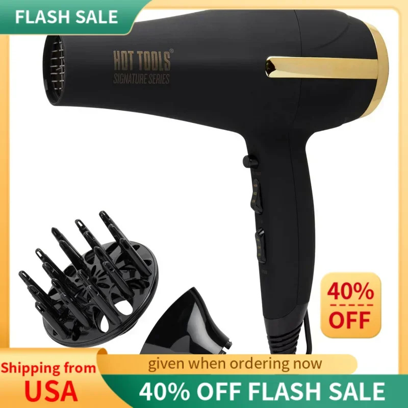 

Hot Tools Pro Signature Ionic Ceramic Hair Dryer | Lightweight with Professional Blowout Results