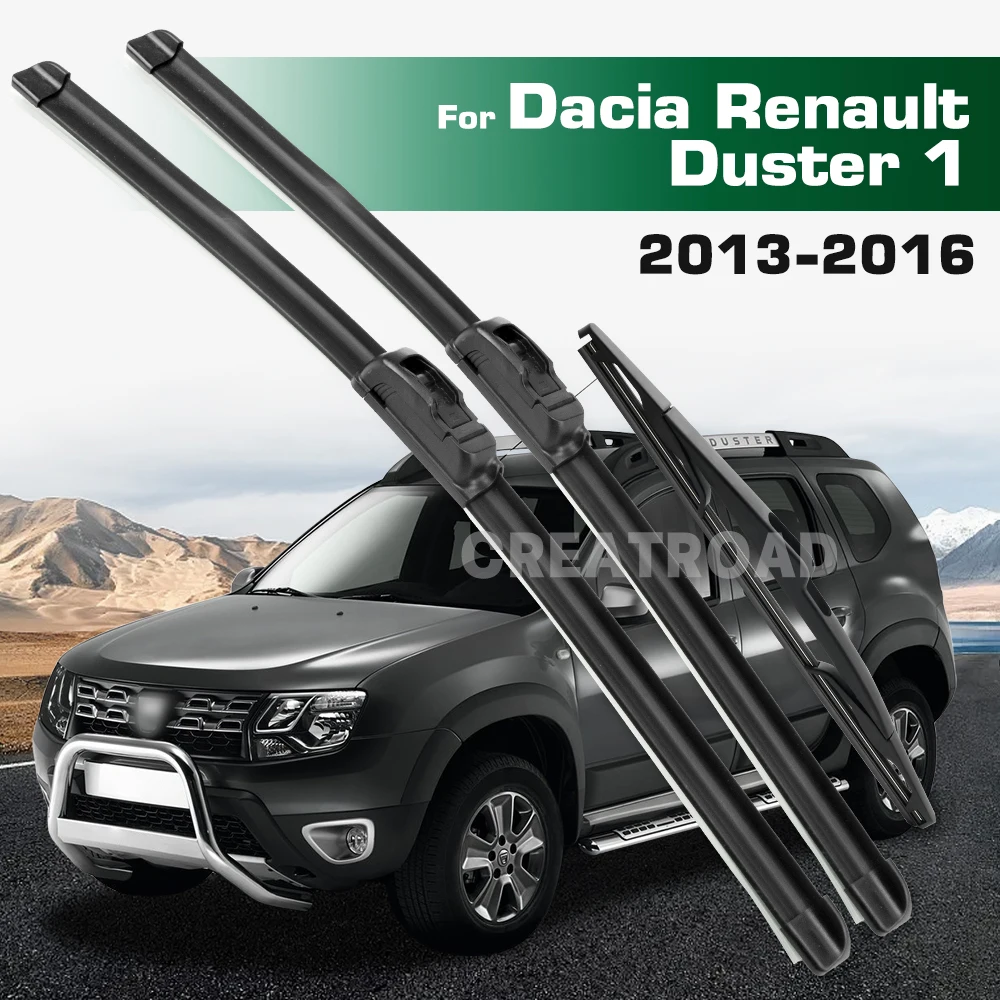 

GREATROAD Стеклоочиститель с левым и правым рулем, комплект передних и задних щеток стеклоочистителя для Dacia Renault Duster 1 2013-2016, щетка для лобового стекла