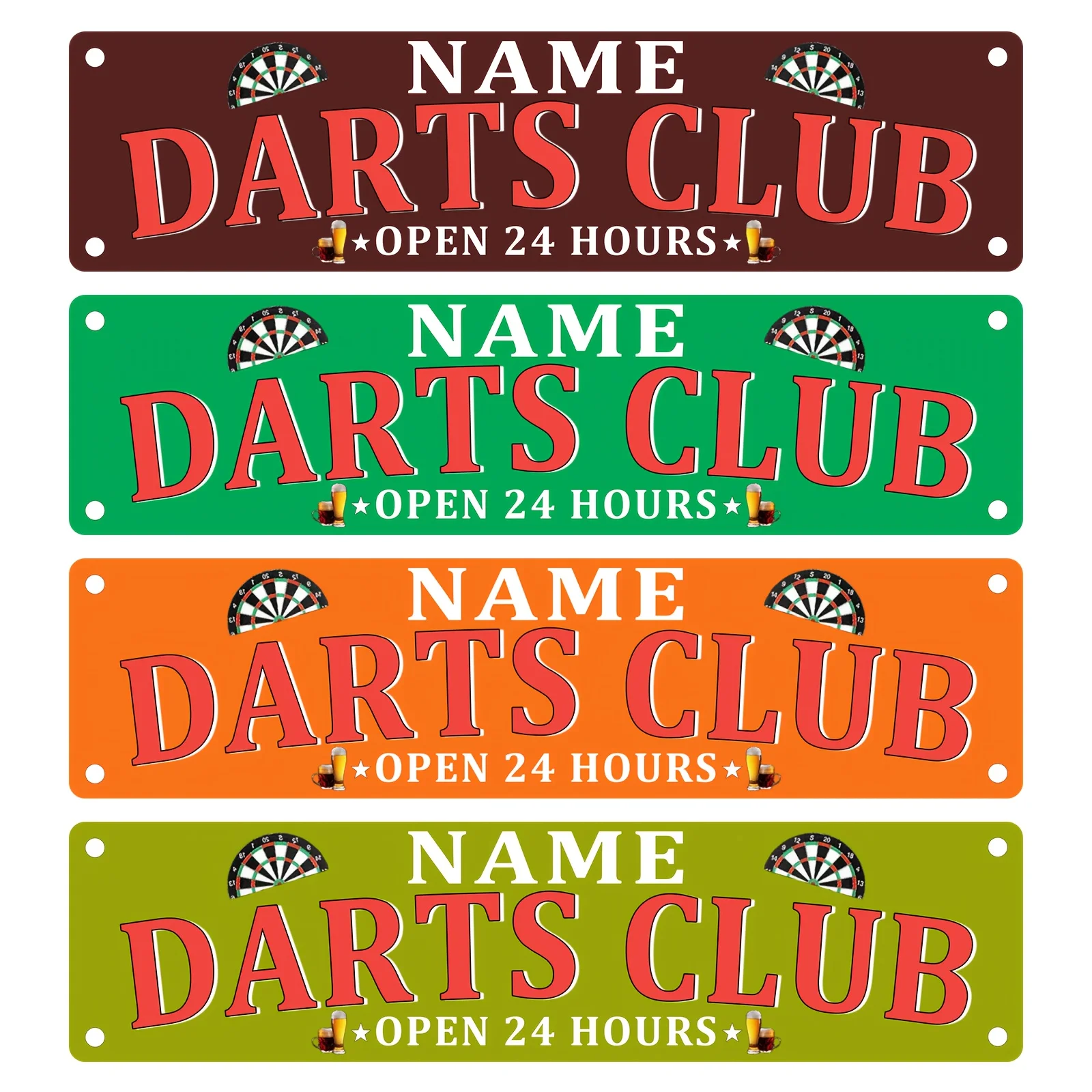 Custom Aluminum Sign for Personalized Street Signage, Custom Door Signs for Dart Clubs, Home Bars, Bar Gifts, Garage Metal Signs