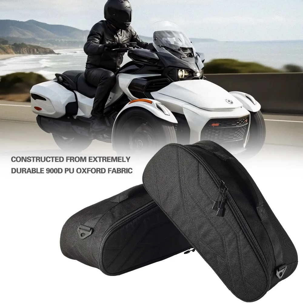 A Pair Motorcycle Luggage Bags Additional Bags For Can-Am Spyder F3T F3 Limited