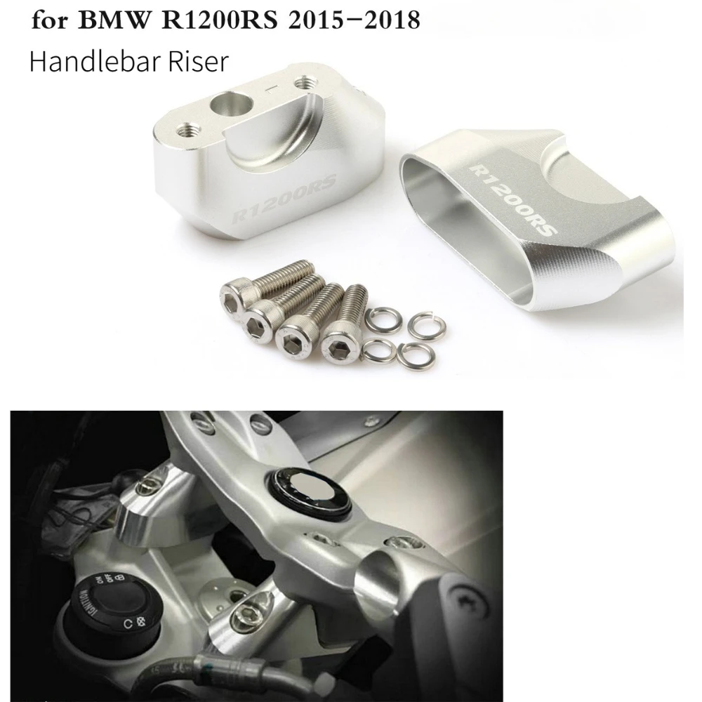 For BMW R1250RS 2019 2020 2021 2022 2023 2024 CNC Aluminum Motorcycle Handlebar Riser Heightening Clamp Motorcycle Accessories