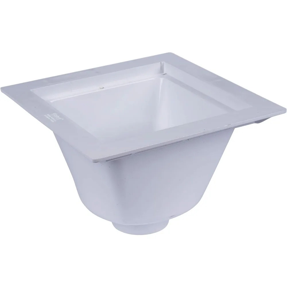 

Compact White PVC Floor Utility Sink with Three Inch Drain Socket