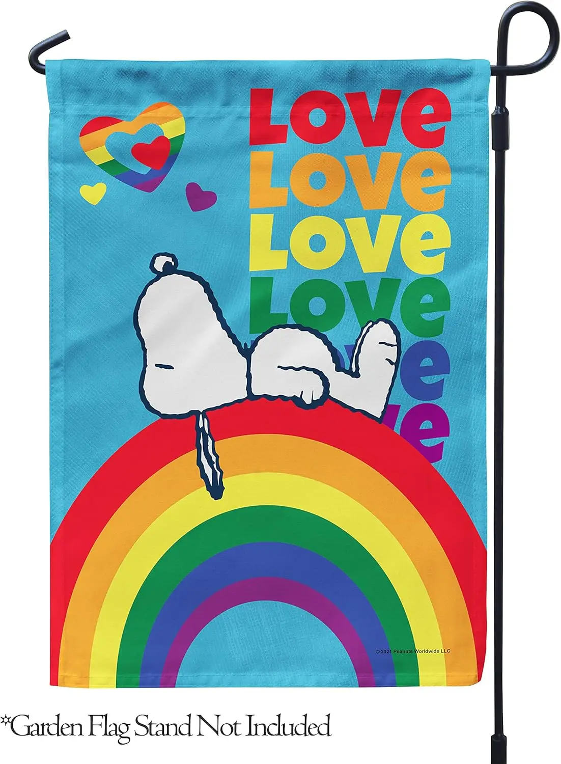 Flagology.com, PEANUTS®, PEANUTS® Rainbow Pride – Garden Flag ;, House Flag 28