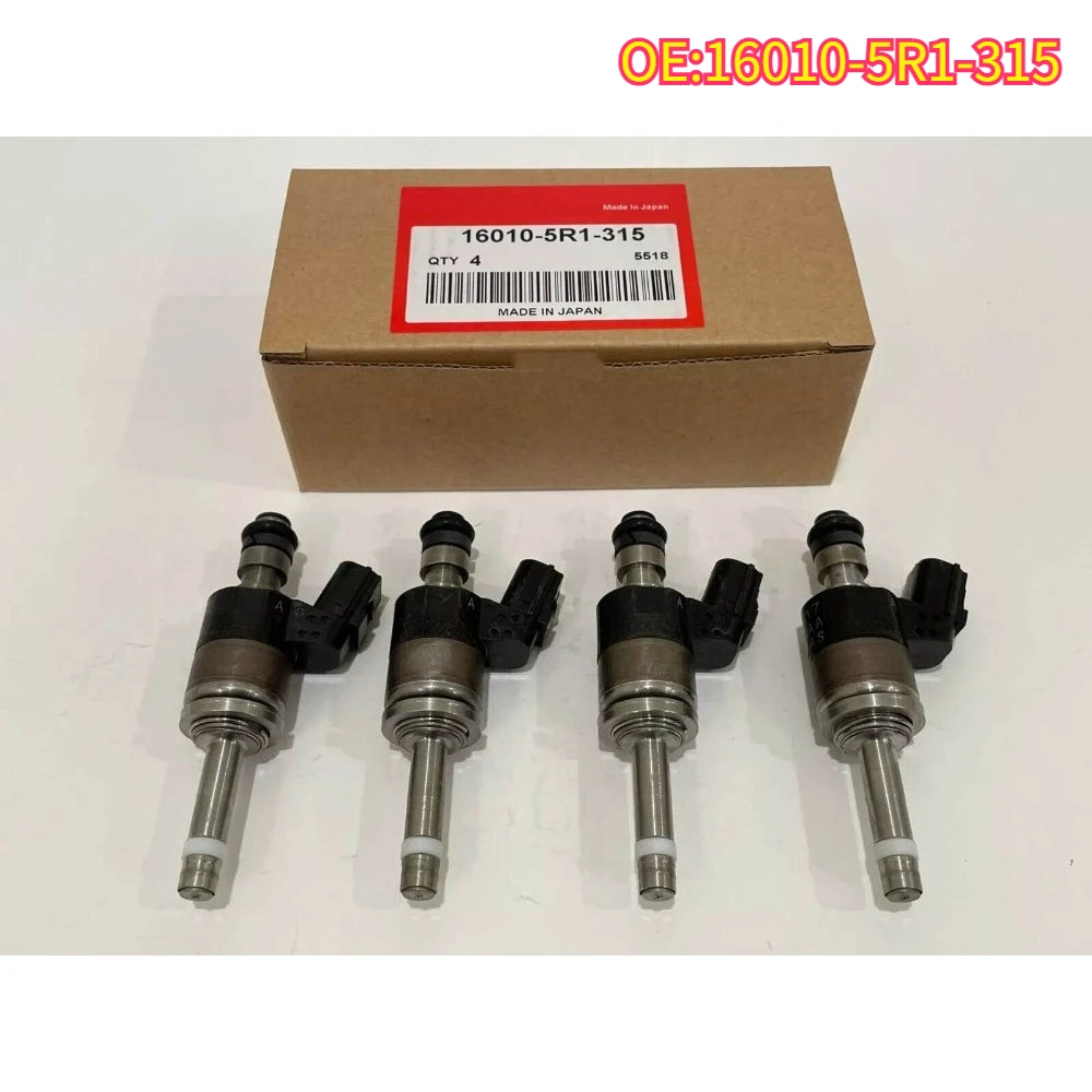 

High quality New For 4Pcs 16010-5R1-315 Fuel Injector Honda Fit 2015-2019 1.5L KA6MT KACVT Type A 16010-5R1-315 For