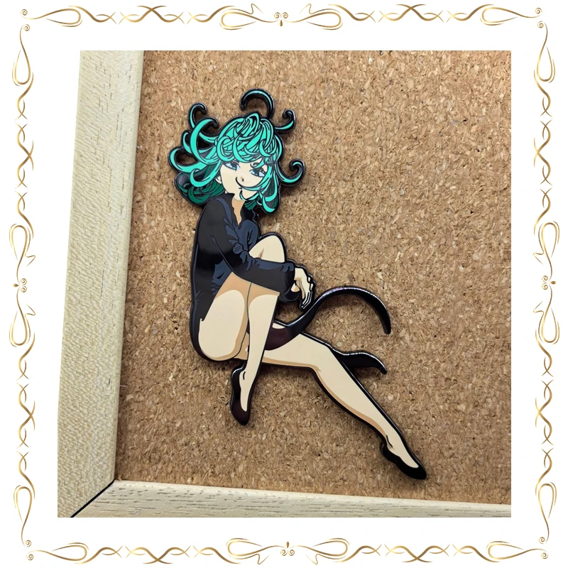 

Tatsumaki ONE PUNCH-MAN Badge Anime Figures Brooch Originality Schoolbag Decoration Keepsake Holiday Gifts