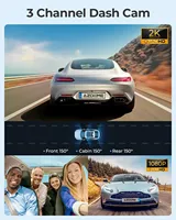 Hot Sale AZDOME M550 PRO HD 3 Lens 5G Wifi Dashcam Gps Front Inside Rear Camera 4K Dash Cam Car Black Box Rear DVR Video Camera
