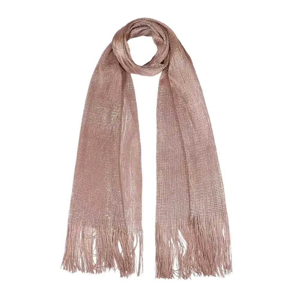 

Sunscreen Lace Tassels Silk Scarf Bib Thin Bright Hollow Shawl Fashion Neck Cover Beach Travel Smock for Evening Wedding Party